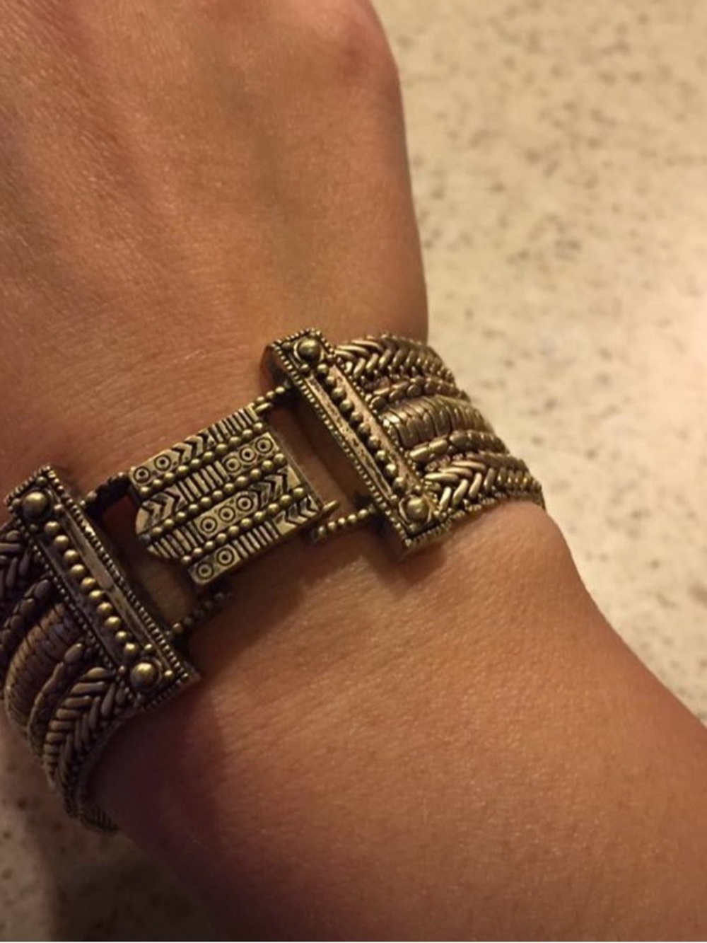 Gold-Tone Multi-Row Mesh Bracelet